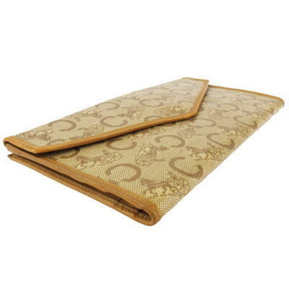 Celine long Wallet Macadam beige brown leather - Picture 4 of 6